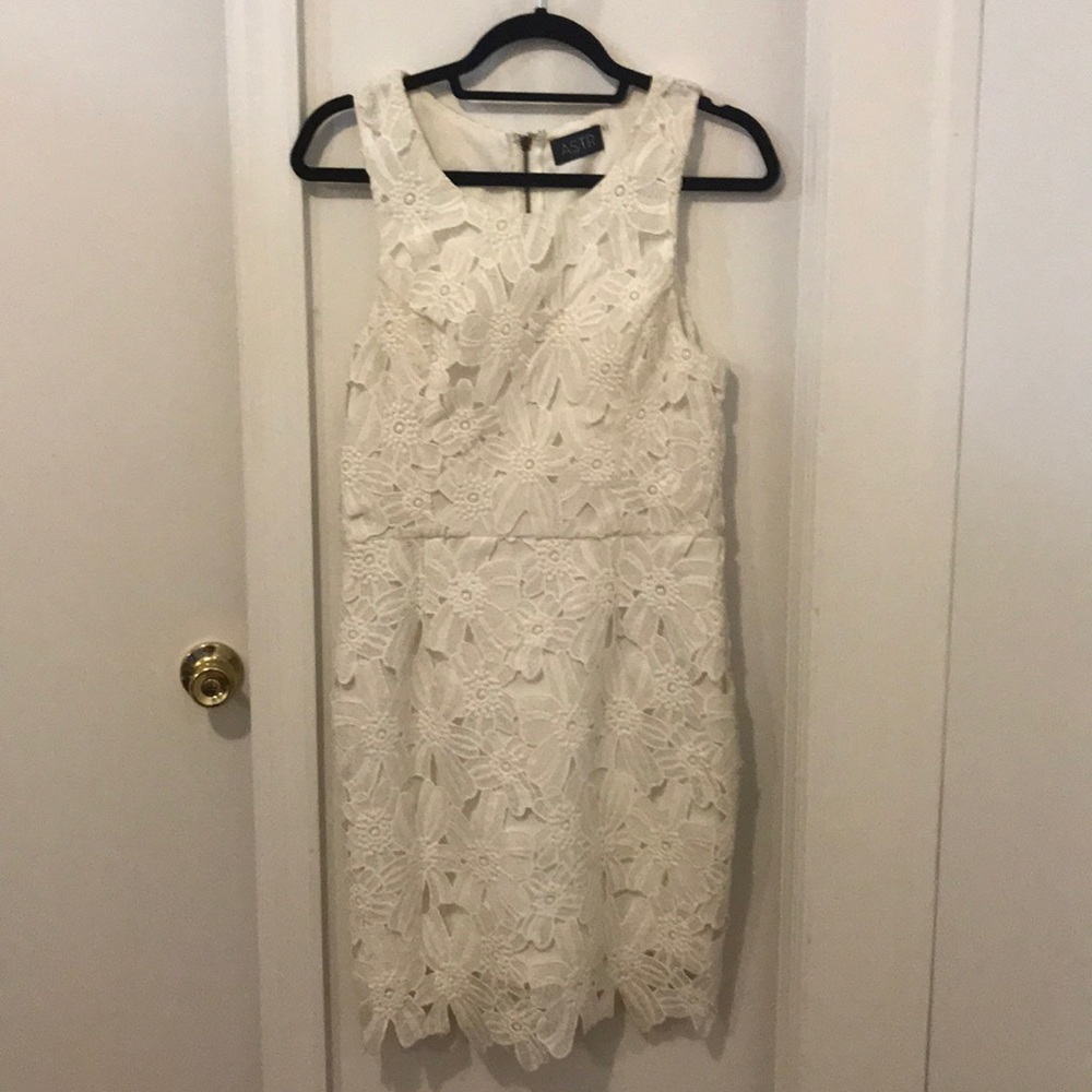 white ASTR dress -- perfect for summer!